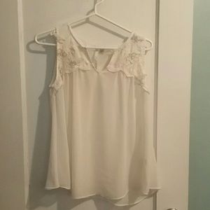 Silky White Tank Floral Design